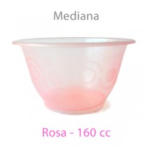 Tarrina de plástico para helado de 160cc color rosa
